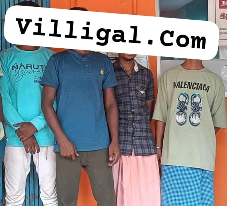 இராசிபுரத்தில் கஞ்சாவுடன் சுற்றிய நான்கு இளைஞர்கள் கைது!மதுவிலக்கு அமல் பிரிவு  தீவிர தேடுதல் வேட்டை!